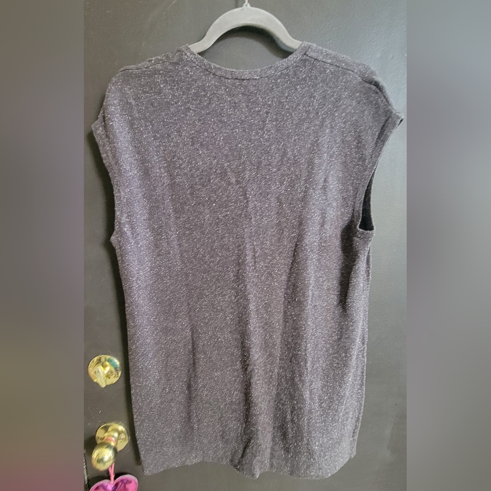 J. Jill Women's V-Neck Blouse in Charcoal, Size M - Picture 2 of 4